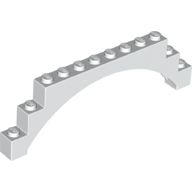 Lego kostka (kostička) most oblouk 1x12x3, bílá (6090084, 6246842)